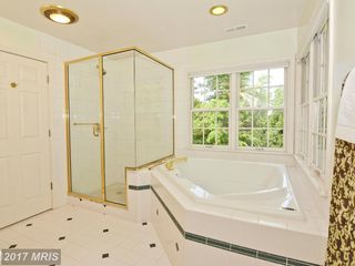 Master bath with separate soak tub