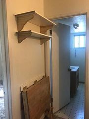 Downstairs bathroom foyer.