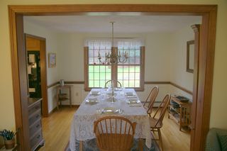 Formal Dining room overlooking backyard