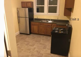 Kitchen, gas stove, walk-in pantry to the left