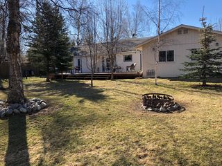 fenced back yard