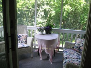 Corner porch off dining area