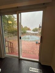 Pool winterized; view off kitchen