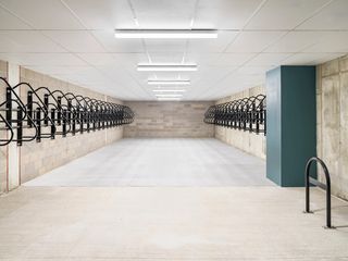 On-site bike storage at Modera University Park, supporting an active lifestyle with quick access to University Park's trails and neighborhood streets.