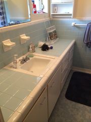 blue tile master bath