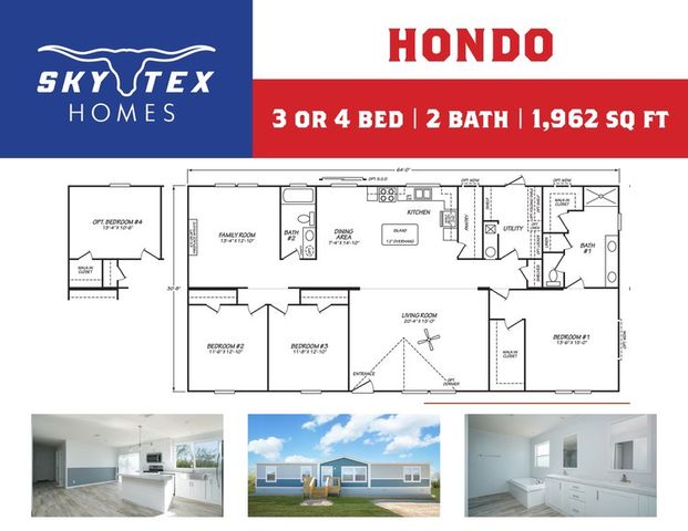 Hondo Plan in La Parita Estates, Jourdanton, TX 78026