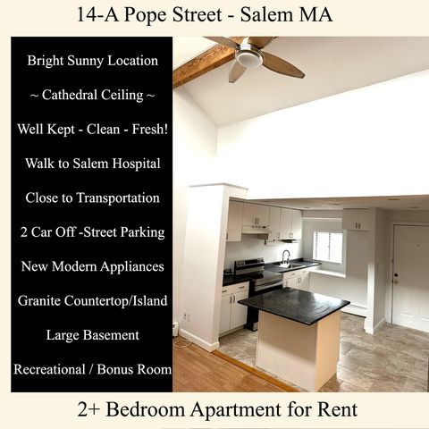 14 Pope St   #A, Salem, MA 01970