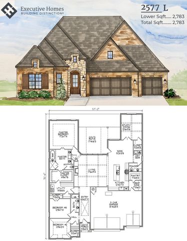 2577 L Plan in The Estates at The River, Bixby, OK 74008