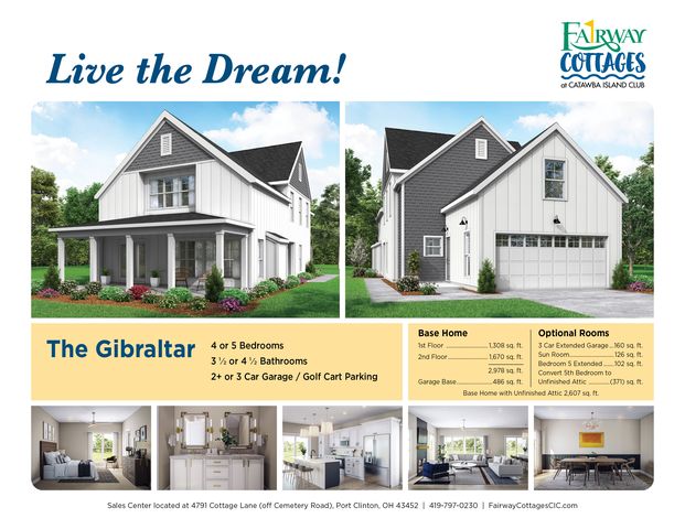 The Gibraltar Plan in Fairway Cottages at Catawba Island Club, Port Clinton, OH 43452