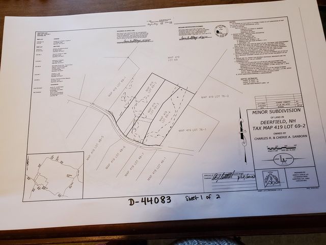 Tax Map 419 Middle Road Lot 69-3, Deerfield, NH 03037