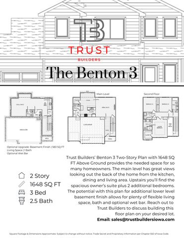 Benton 3 Plan in Stratford Crossing, Waukee, IA 50263