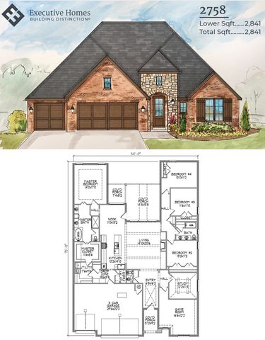 2758 Plan in The Estates at The River, Bixby, OK 74008