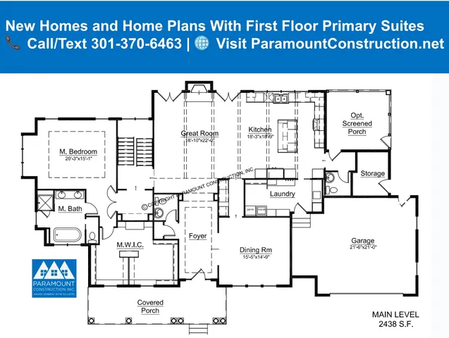 New Homes & Home Plans w/ 1st-Floor Bedrooms in PCI - 22101, Mc Lean, VA 22101