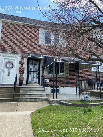 228 W  Wyncliffe Ave, Clifton Heights, PA 19018