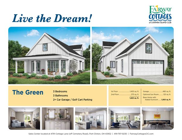 The Green Plan in Fairway Cottages at Catawba Island Club, Pt Clinton, OH 43452