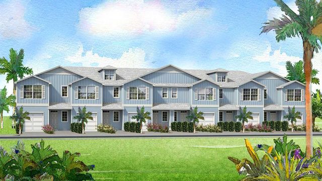Palm B Plan in Caballeros Estates At Hombre Townhomes, Panama City Beach, FL 32407