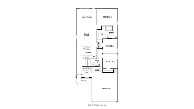 1295 Plan in The Villas at Chouteau Hills, Chouteau, OK 74337