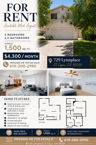 729 Lynnplace, El Cajon, CA 92020