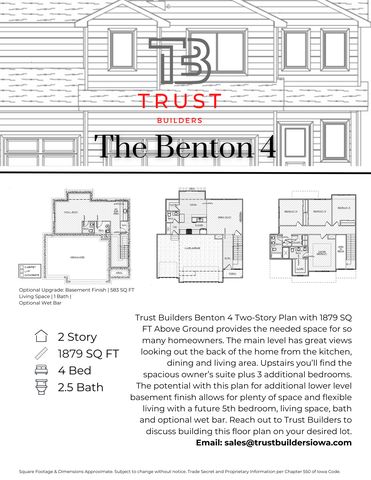Benton 4 Plan in Stratford Crossing, Waukee, IA 50263