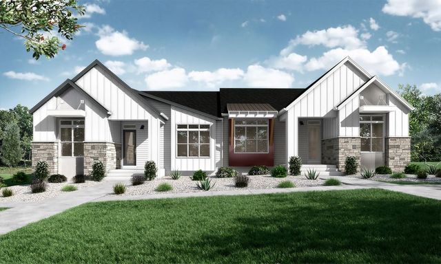 Modern Farmhouse 1600 Ranch Duplex Alley-Load Plan in West Grange, Longmont, CO 80503