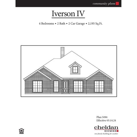 Iverson IV Plan in The Reserve at Grand Oaks, Weatherford, TX 76085