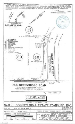 Old Greensboro Rd, Winston Salem, NC 27101
