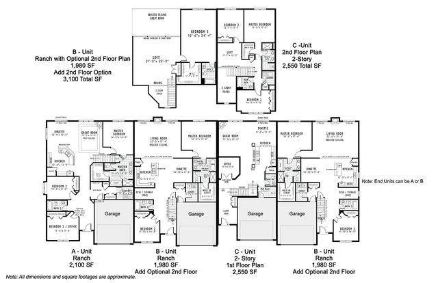 Unit D Townhome Plan in SkyHarbor Townhomes, New Lenox, IL 60451