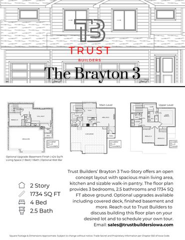 Brayton 3 Plan in Stratford Crossing, Waukee, IA 50263