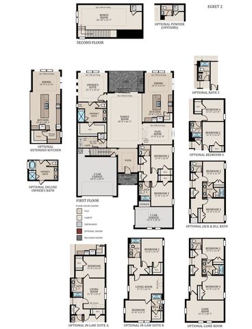 Egret 2 Plan in Biscayne Homes at Epperson, Wesley Chapel, FL 33545