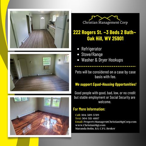 222 Rogers St, Oak Hill, WV 25901