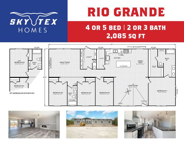 Rio Grande Plan in La Parita Estates, Jourdanton, TX 78026
