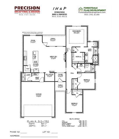 1732 SF Plan in Forestdale Planned Development, Whitehouse, TX 75791