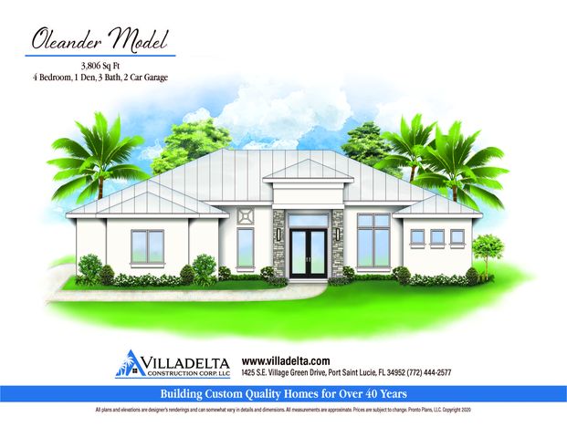The Oleander Plan in Noble Oaks Estates, Fort Pierce, FL 34981