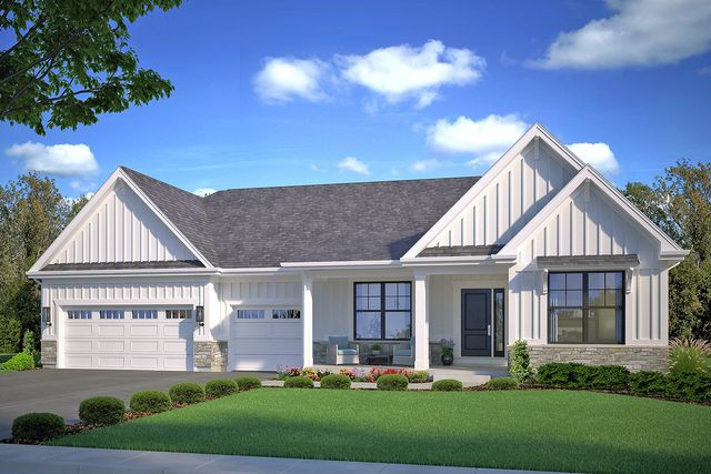 The Dover Farmhouse Ranch Plan in Munhall Glen of St. Charles, Saint Charles, IL 60174