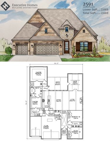 2591 Plan in The Estates at The River, Bixby, OK 74008