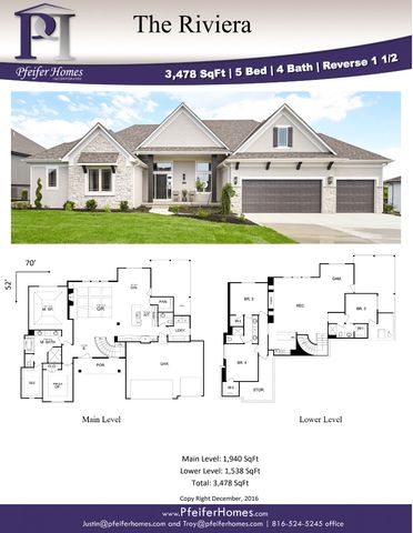The Riviera Plan in Reserve at Woodside Ridge, Lees Summit, MO 64081