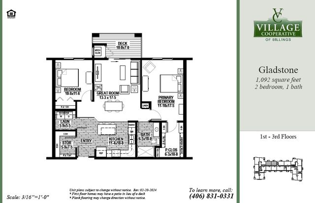 Gladstone Plan in Village Cooperative of Billings (Active Adults 62+), Billings, MT 59102