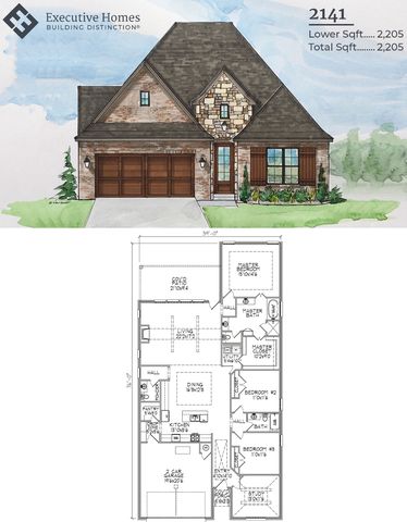 2141 Plan in The Estates at The River, Bixby, OK 74008