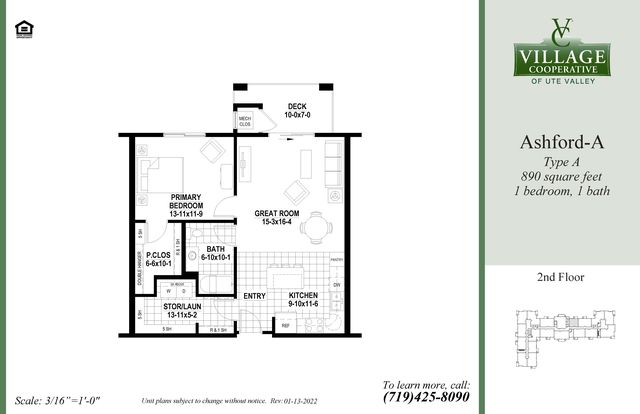 Ashford Type-A Plan in Village Cooperative of Ute Valley (Active Adults 62+), Colorado Springs, CO 80919