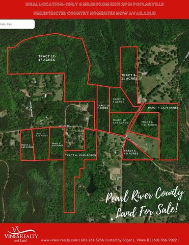 TRACT 1589th Acres, Poplarville, MS 39470