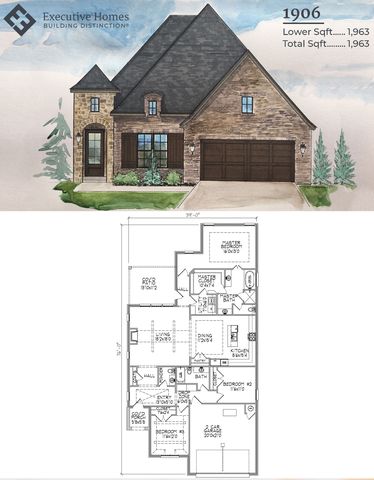 1906 Plan in The Estates at The River, Bixby, OK 74008