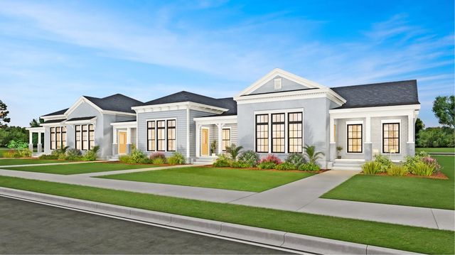 Craftsman Exterior L Plan in Clift Farm : Homeplace Townhomes, Madison, AL 35757