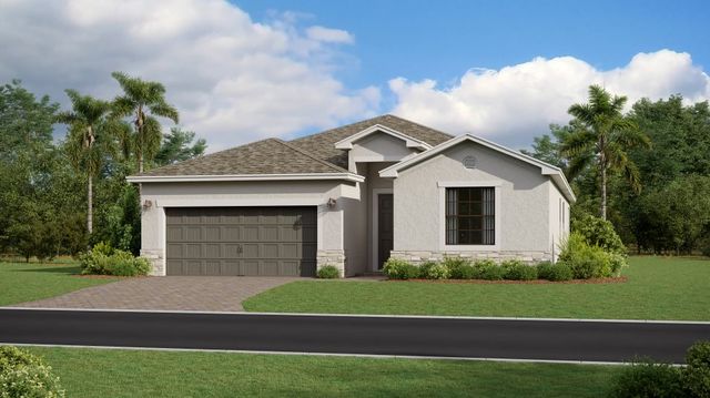 Trevi Plan in Island Lakes at Coco Bay : Executive Homes, Englewood, FL 34224