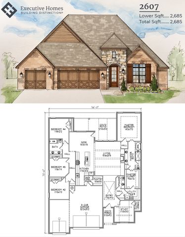 2607 Plan in The Estates at The River, Bixby, OK 74008