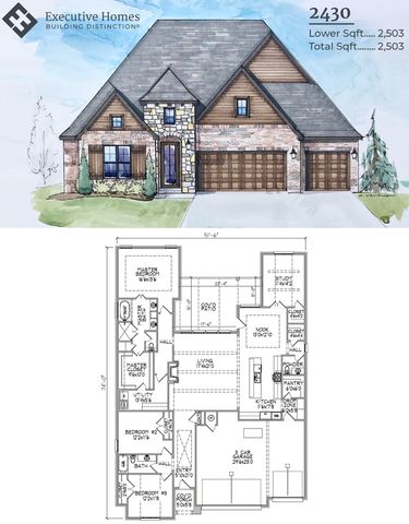 2430 Plan in The Estates at The River, Bixby, OK 74008