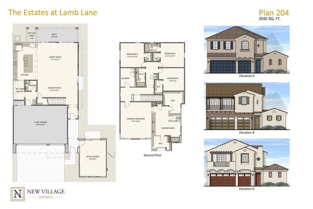 204 Plan in The Estates at Lamb Lane, Gilbert, AZ 85295