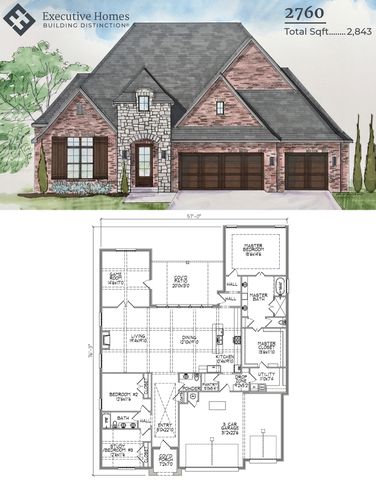 2760 Plan in The Estates at The River, Bixby, OK 74008