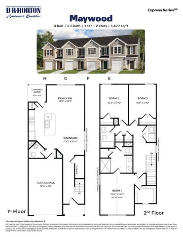 Maywood Plan in The Townes at Riley's Meadow, Haw River, NC 27258