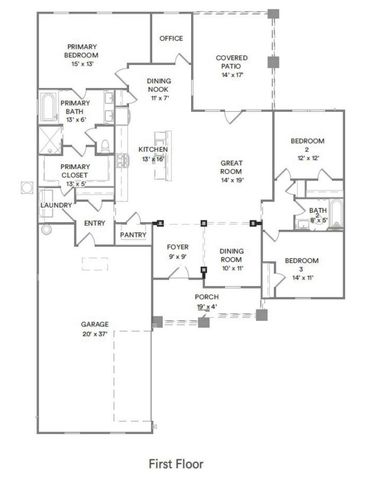 The Brooks Plan in The Enclave at Palmetto Pointe, Ocean Springs, MS 39564