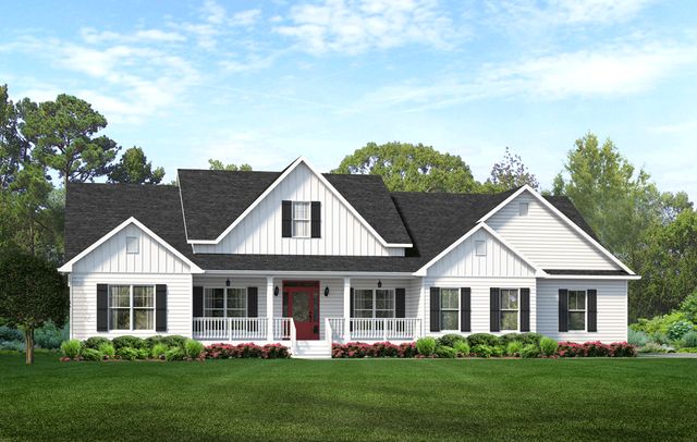 Longview Modern Farmhouse: Build On Your Land Plan in Chattanooga, TN: Build On Your Land, Chattanooga, TN 37421